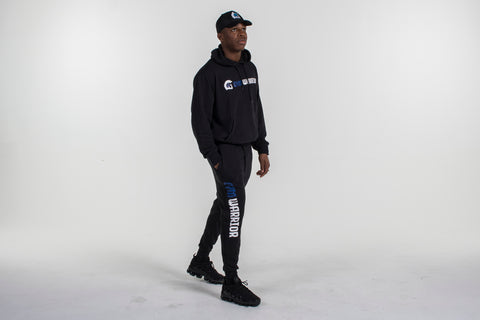 Lightweight Hoody - Black & Blue