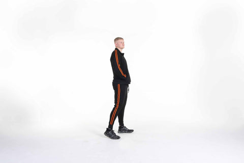 Tapered fit Jogger - Orange & Black